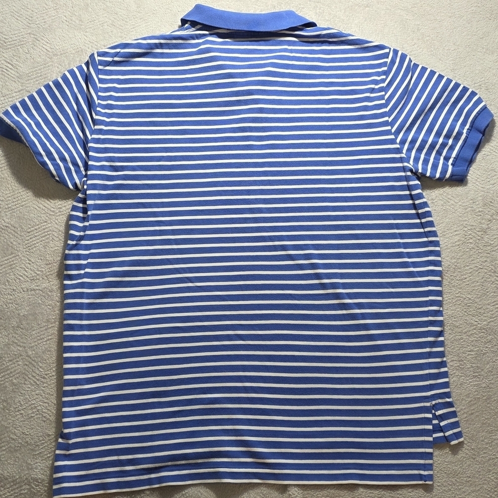 Polo by Ralph Lauren Blue White Striped Polo Shirt Men’s XL Red Pony Logo - Picture 4 of 10